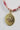 Neutral Pink Seed Bead Gold Evil Eye Charm Necklace