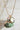 Green Shell with Flower Charm Necklace