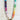 Rainbow Gemstone Necklace with Pavé Blue Evil Eye Clasp