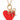 Red Enamel Heart with Gold Beaded Bow Necklace