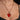 Red Enamel Heart with Gold Beaded Bow Necklace