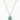 Turquoise Enamel Pavé Shell Necklace