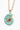 Turquoise Enamel Pavé Shell Necklace