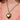 Large Gold Puffy Heart on a Leather Cord