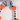 Orange heart zebra phone strap
