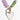 Lavender and green beaded heart necklace