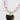 Pinky Pink Seed Bead Heart Necklace