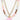 Neopolitan and Pink Enamel Heart Beaded Necklace Set