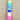 Gold Beaded Bracelet with Matte Neon Rainbow Rondelles