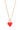 Large Red Enamel Heart Necklace