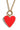 Large Red Enamel Heart Necklace
