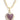 Champagne Silk Cord Pink Heart Necklace
