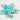 Turquoise Enamel Starfish Jewelry Box with Scattered Rainbow Crystals